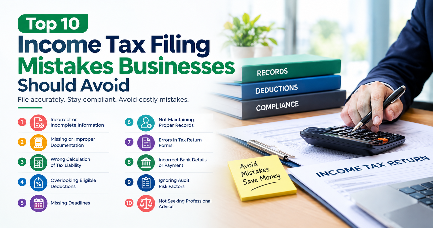 Top 10 Income Tax Filing Mistakes Businesses